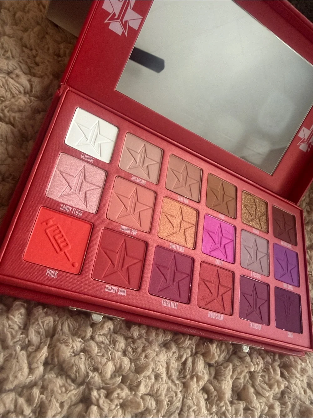 🆕 Jeffree Star Blood Sugar 18 Eyeshadows Palette- Reds Pink Purple- Eye Makeup